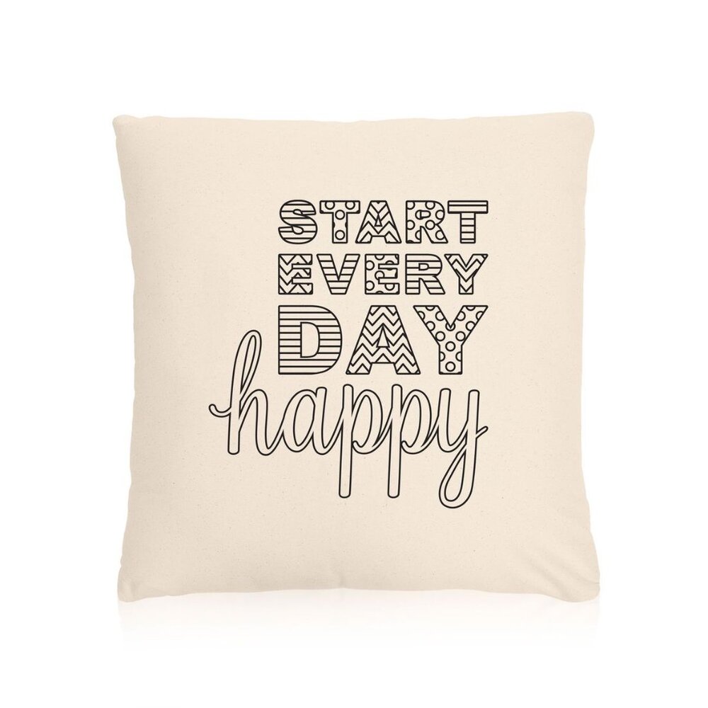 Thirty-One Statement Canvas Pillow Cover - Color Me Happy